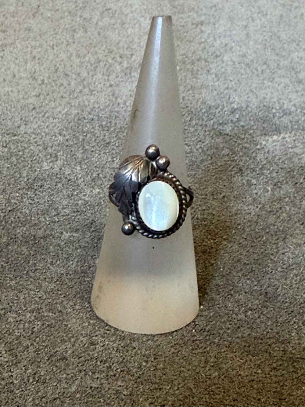 Sterling Silver Mother of Pearl Southwestern Ring